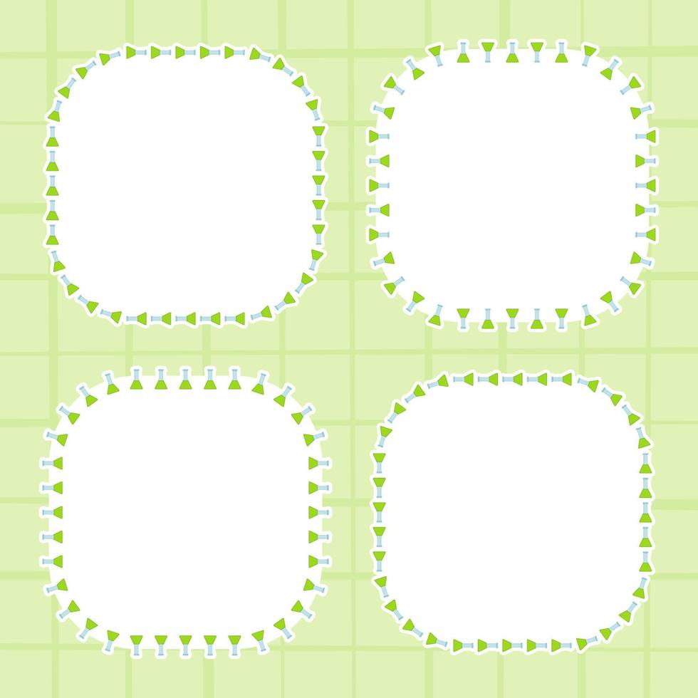 Frame with Erlenmeyer Flask for banner, poster, and greeting card vector