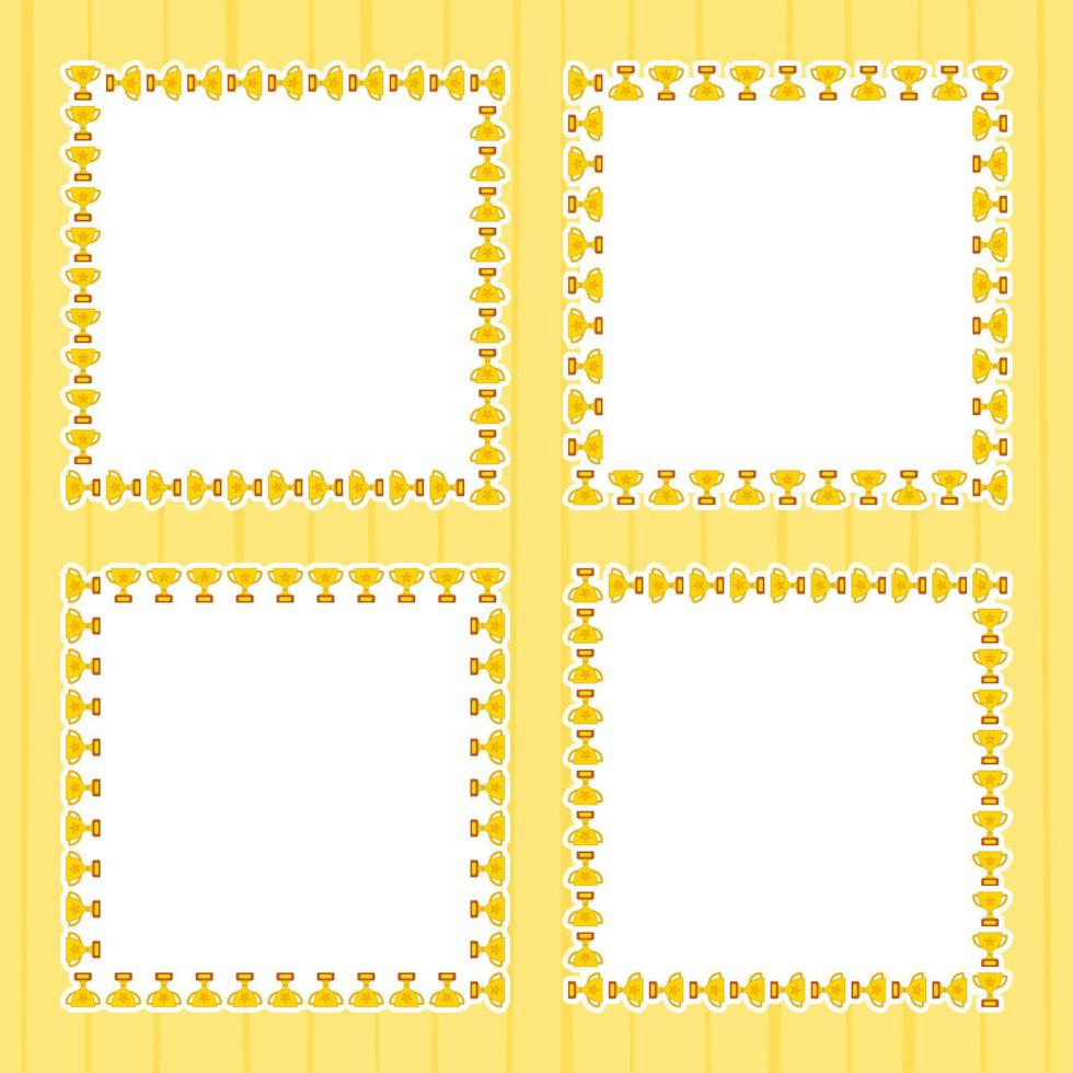 Frame with Trophy for banner, poster, and greeting card vector