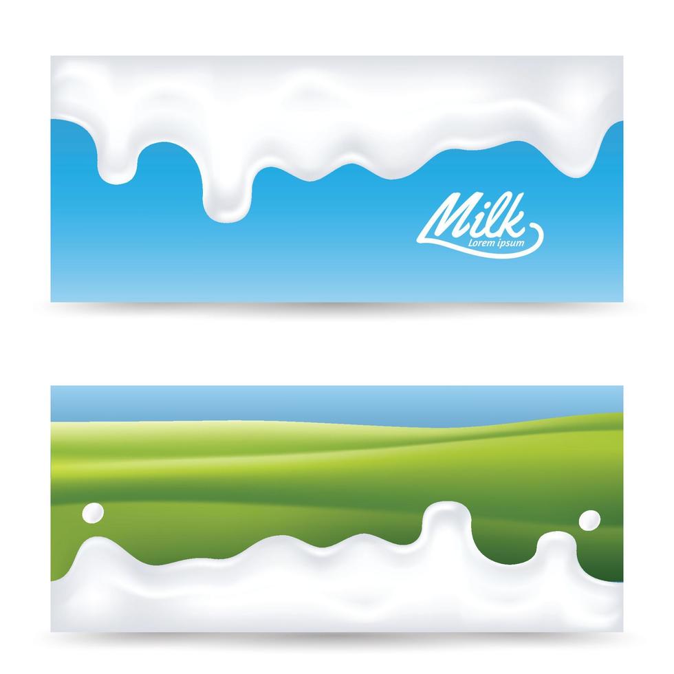 ilustración de fondo de vector de salpicaduras de leche realista