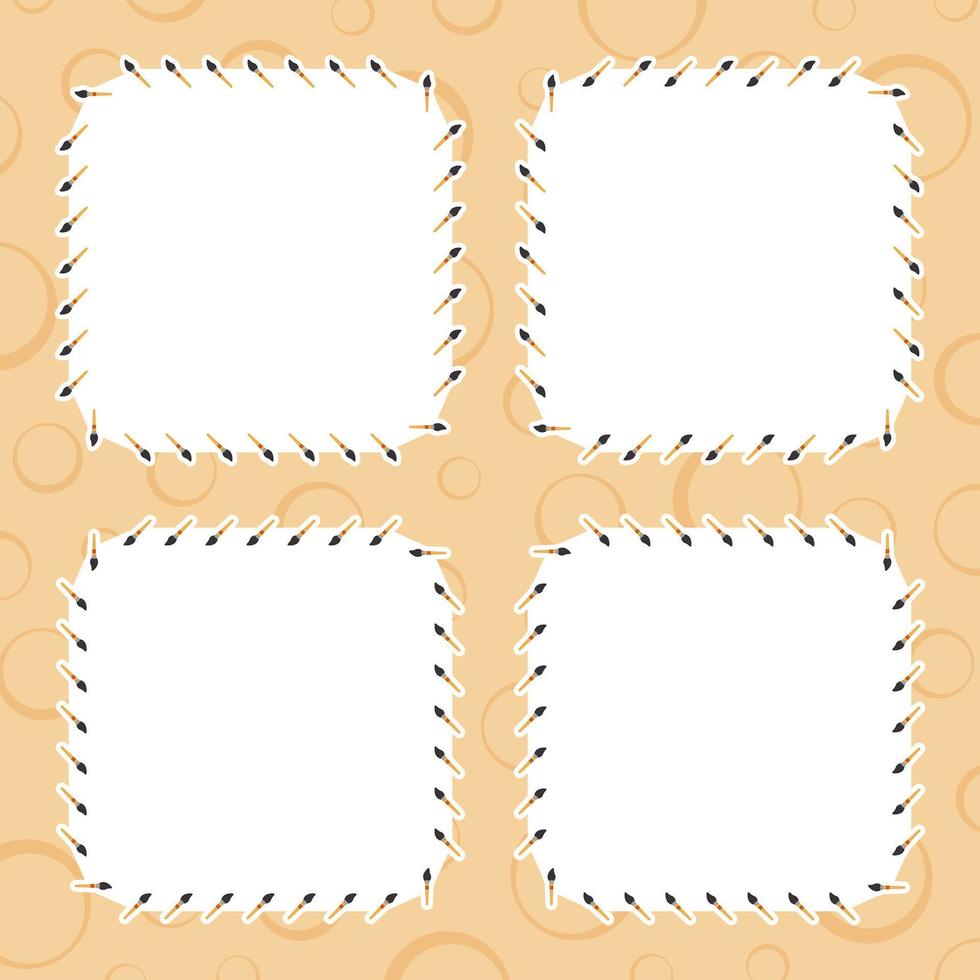 Frame with Paintbrush for banner, poster, and greeting card vector