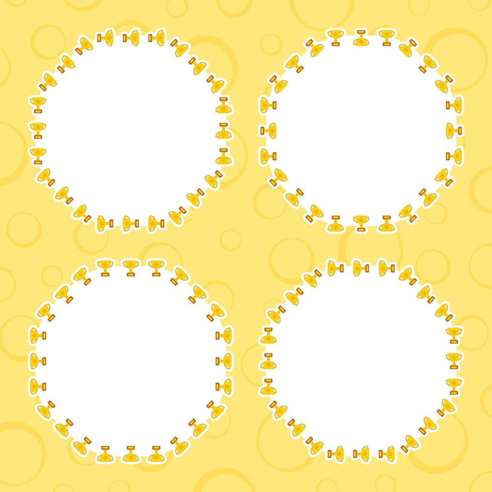 Frame with Trophy for banner, poster, and greeting card vector