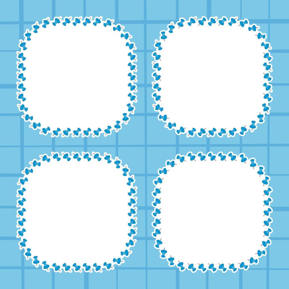 Frame with Push Pin for banner, poster, and greeting card vector