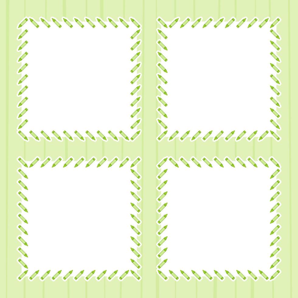 Frame with Crayon for banner, poster, and greeting card vector