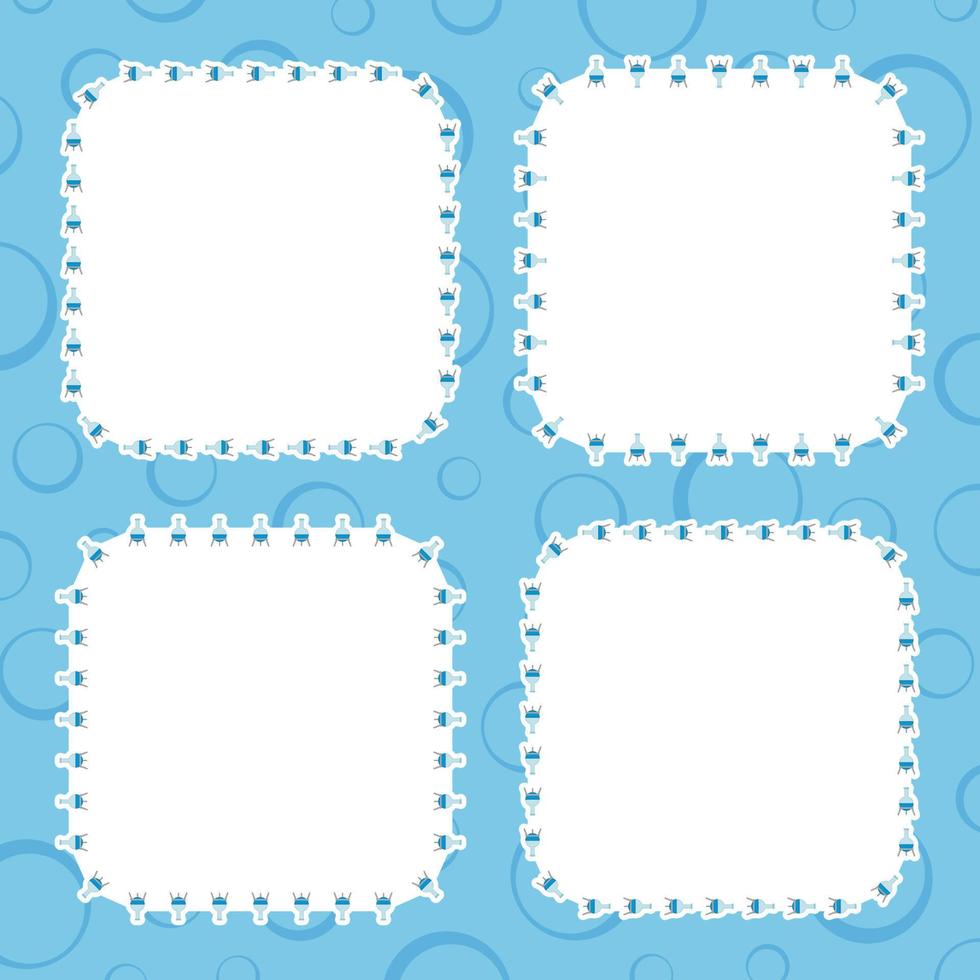 Frame with Florence Flask for banner, poster, and greeting card vector