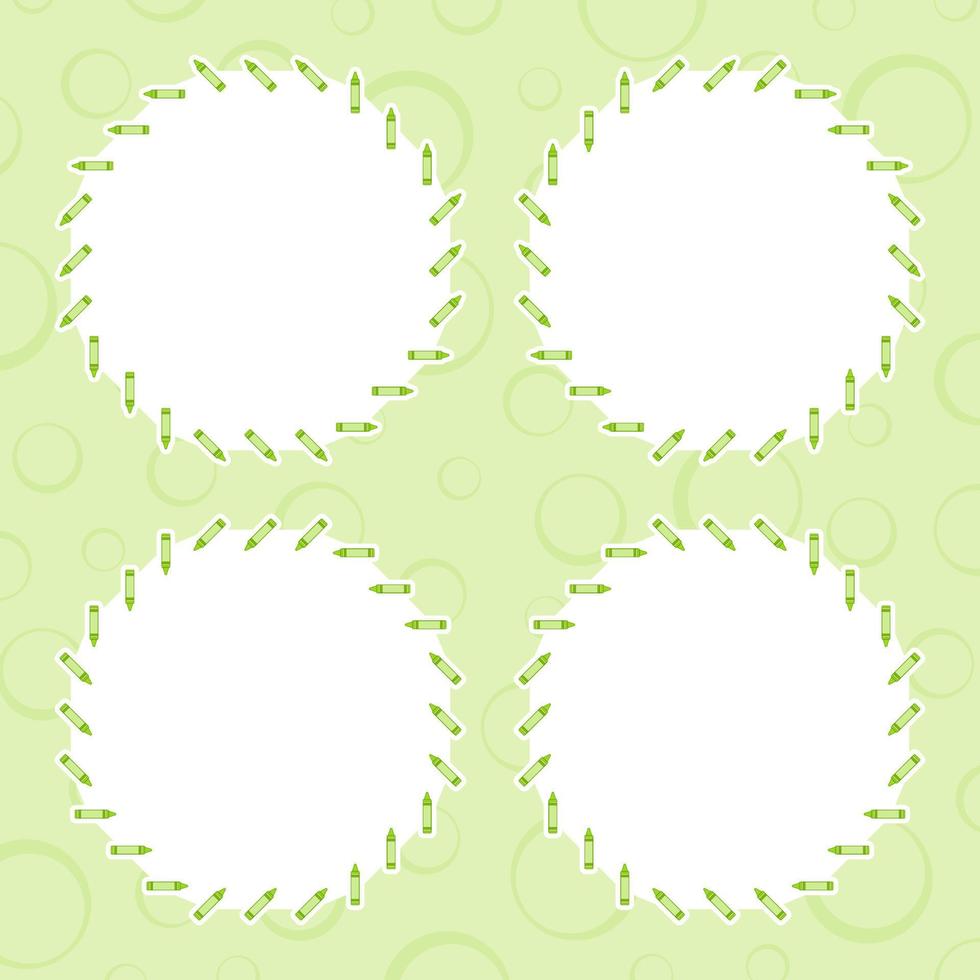 Frame with Crayon for banner, poster, and greeting card vector