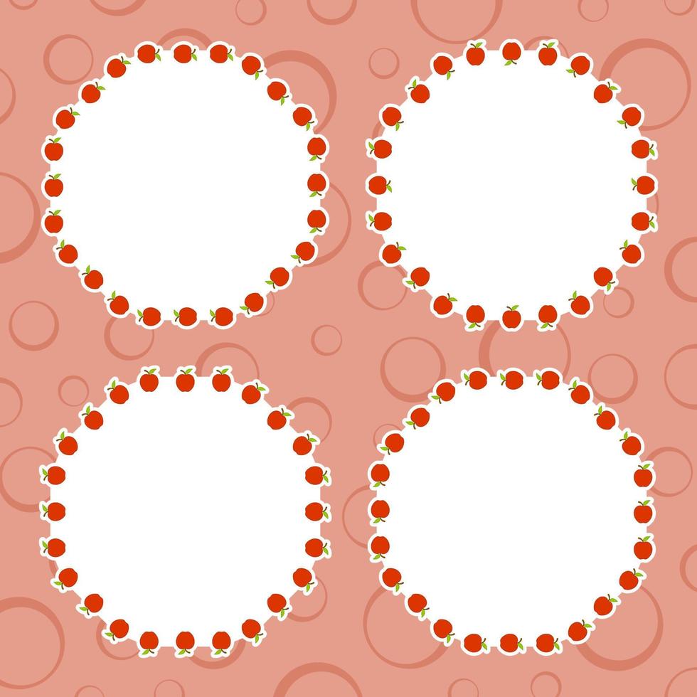 Frame with Apple for banner, poster, and greeting card vector