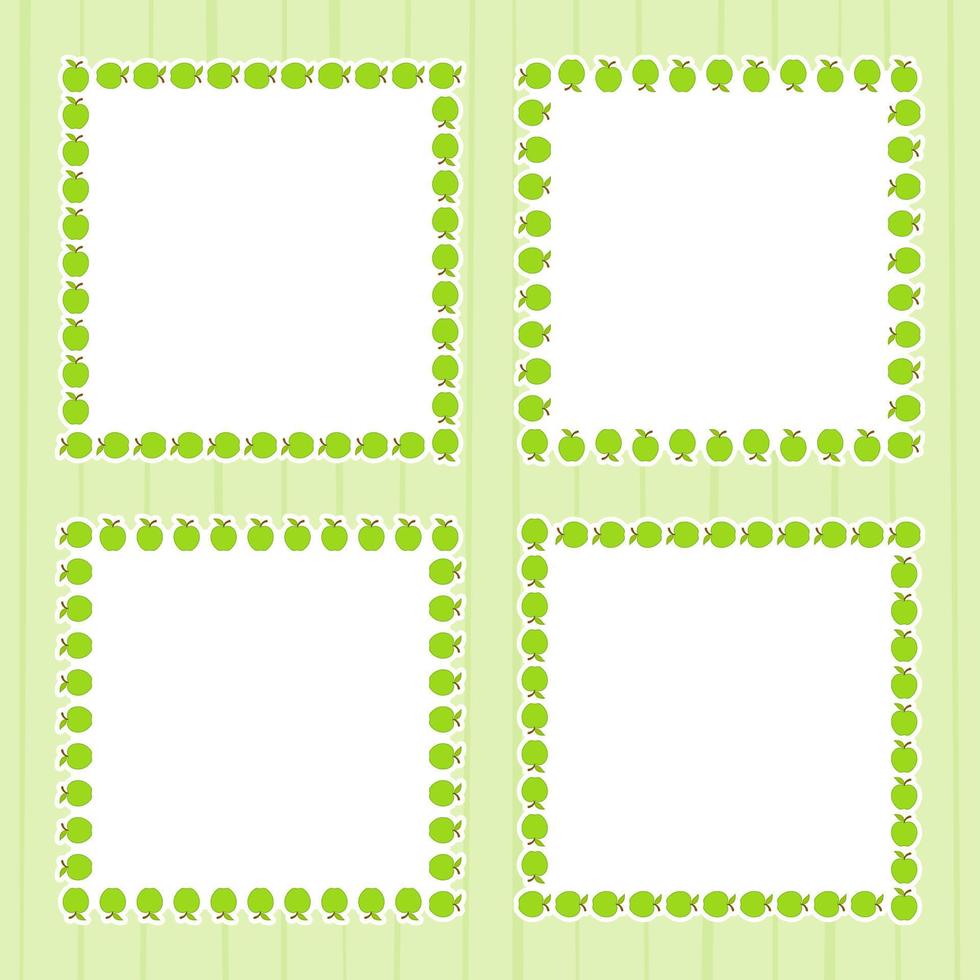 Frame with Apple for banner, poster, and greeting card vector