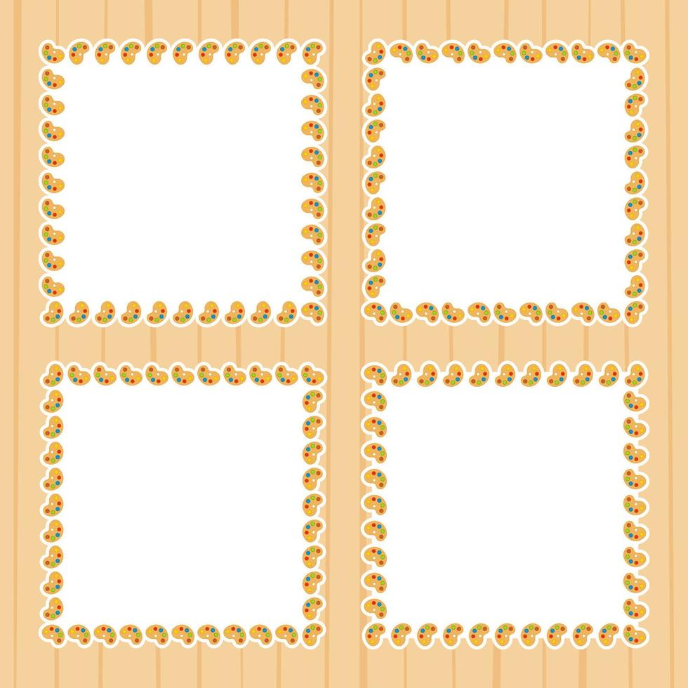 Frame with Art Palette for banner, poster, and greeting card vector