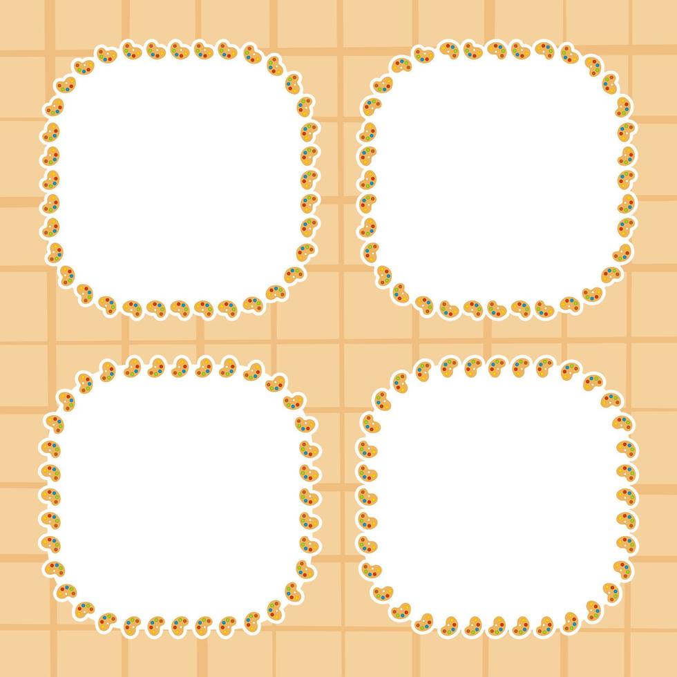 Frame with Art Palette for banner, poster, and greeting card vector