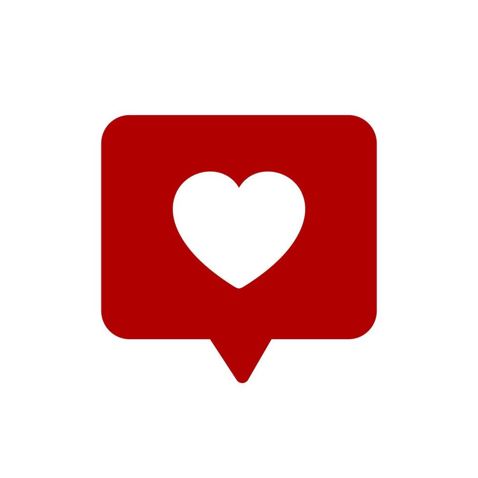 Vector like icon. Social media notification.  Instagram like notification.