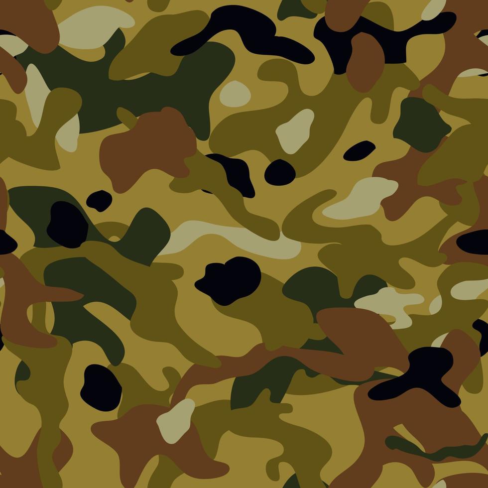 patrón transparente de camuflaje. textura militar. fondo vectorial vector