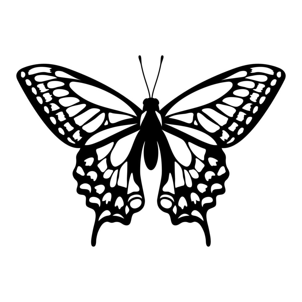 Butterfly stencil, vector illustration