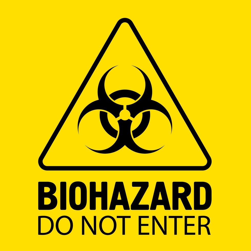 Biohazard sign. Danger symbol. Do not enter. Vector flat icon