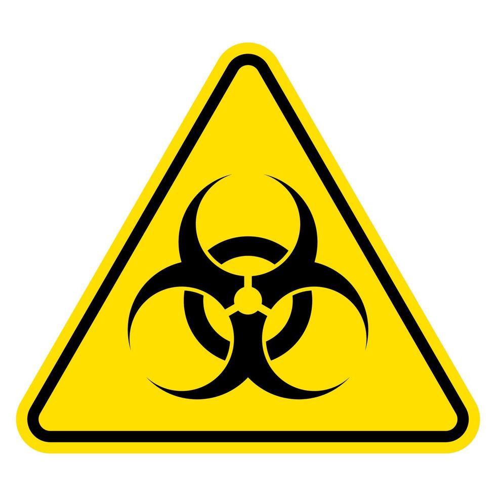 Biohazard sign. Danger symbol. Vector flat icon