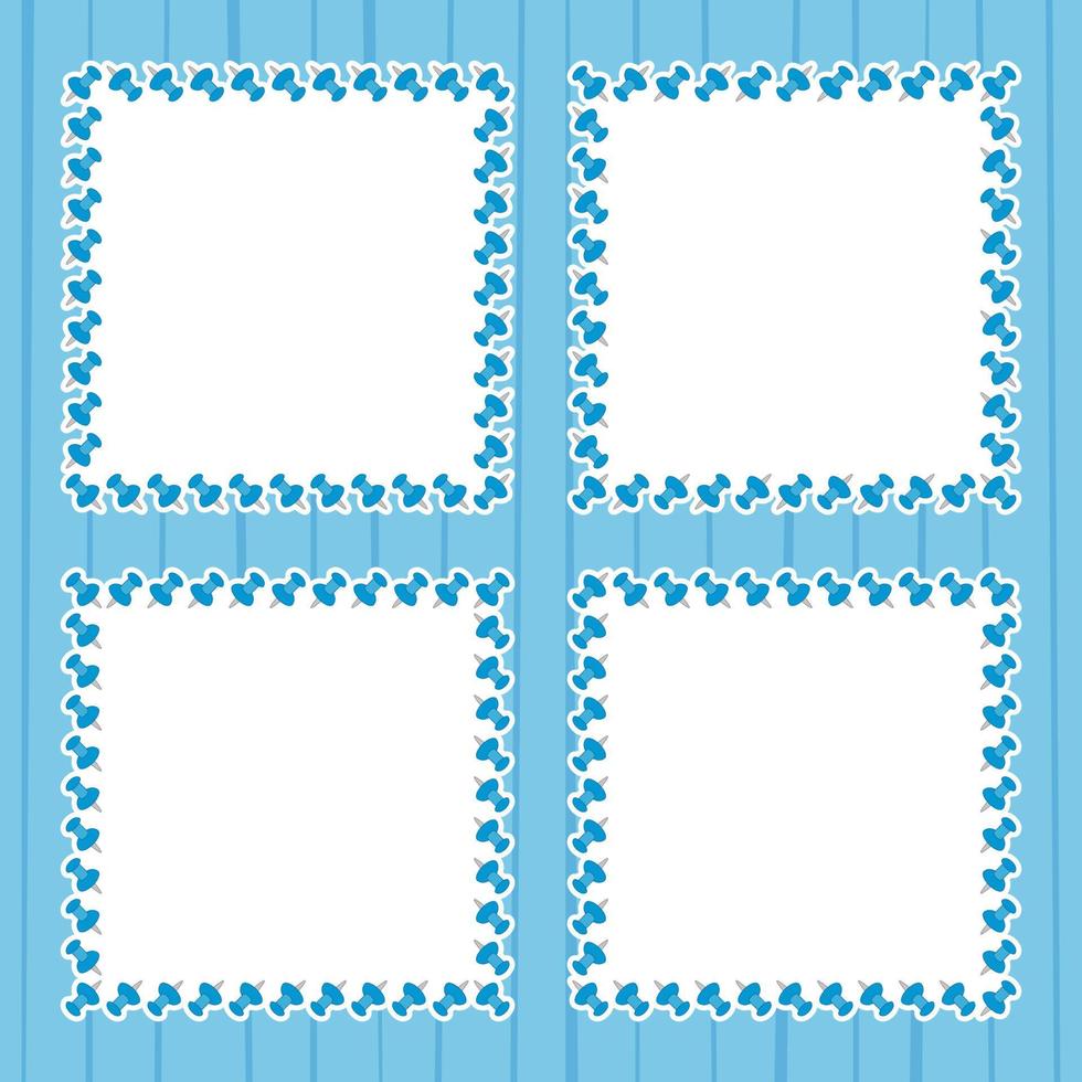 Frame with Push Pin for banner, poster, and greeting card vector