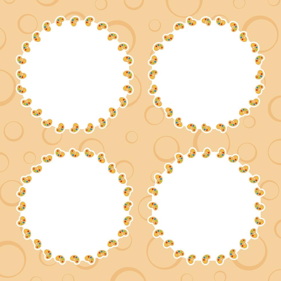 Frame with Art Palette for banner, poster, and greeting card vector