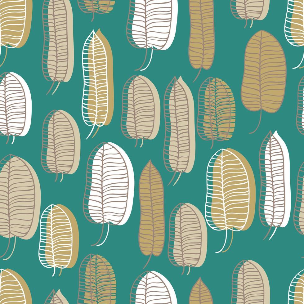 tropical vector seamless pattern exotic banana leaves with stripes