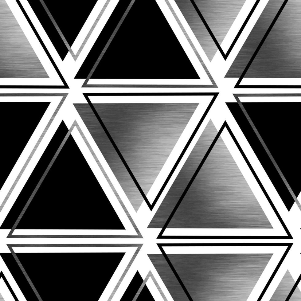 geometric vector seamless pattern metallic triangles