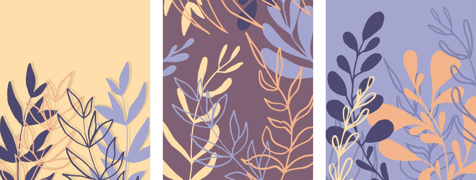 summer background forest grass vector set