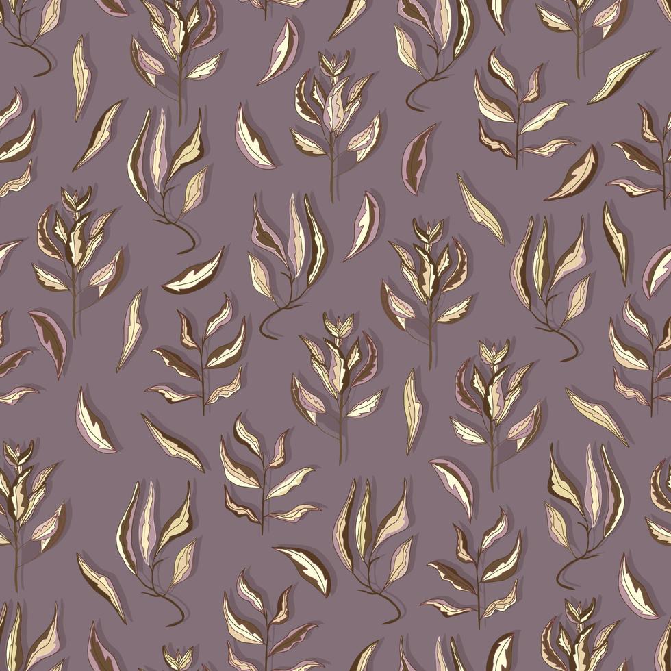 autumn branches with leaves seasonal vector seamless pattern