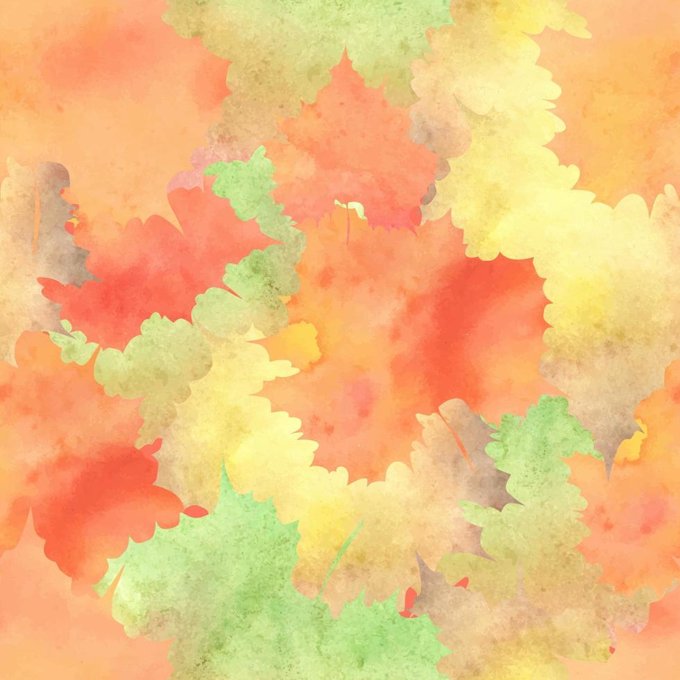fallen autumn leaves on wet pavement vector seamless pattern