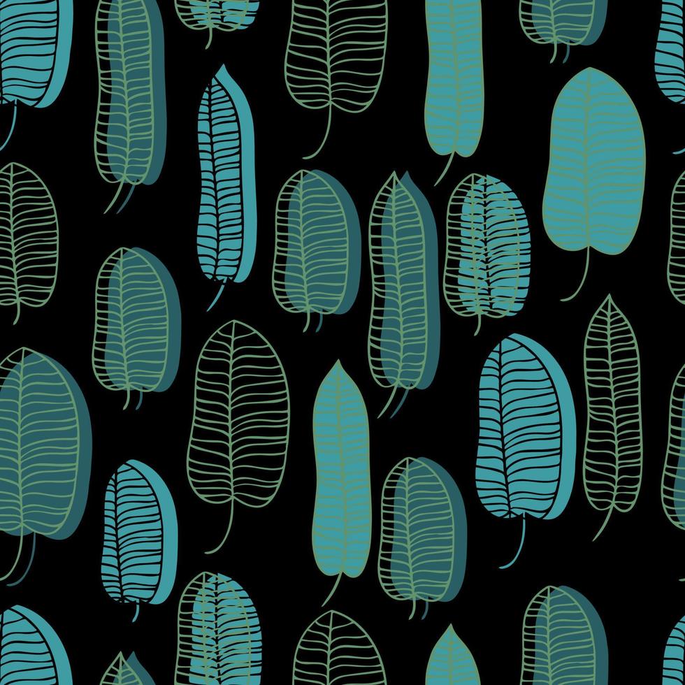 tropical vector seamless pattern exotic banana leaves with stripes