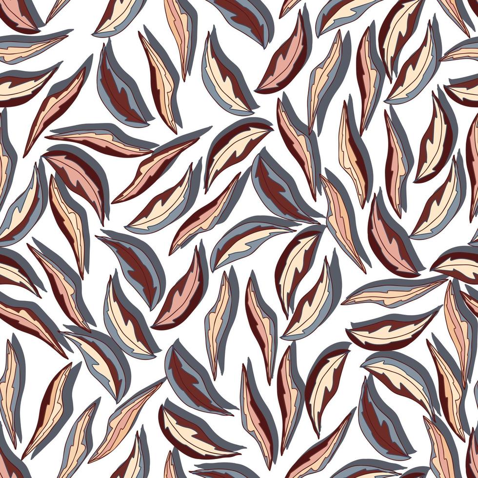 summer leaves seasonal botanical vector seamless pattern