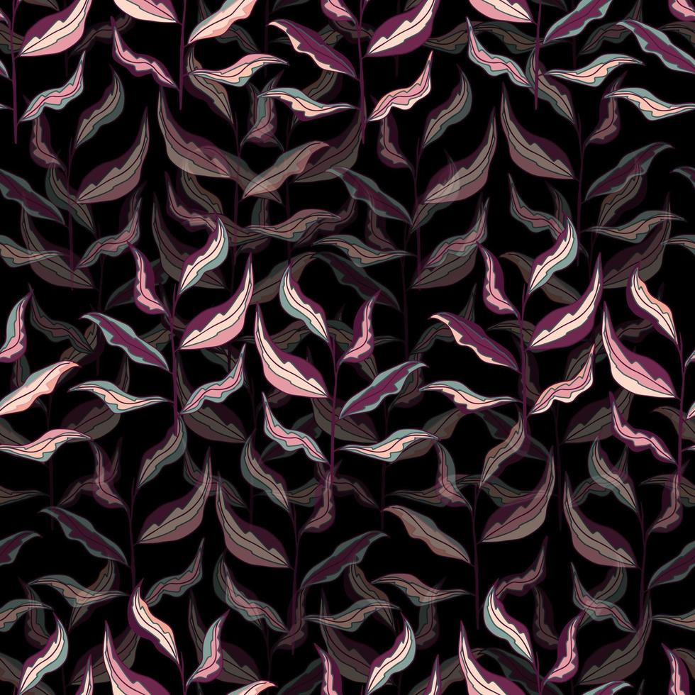 branches with colorful leaves vector seamless pattern