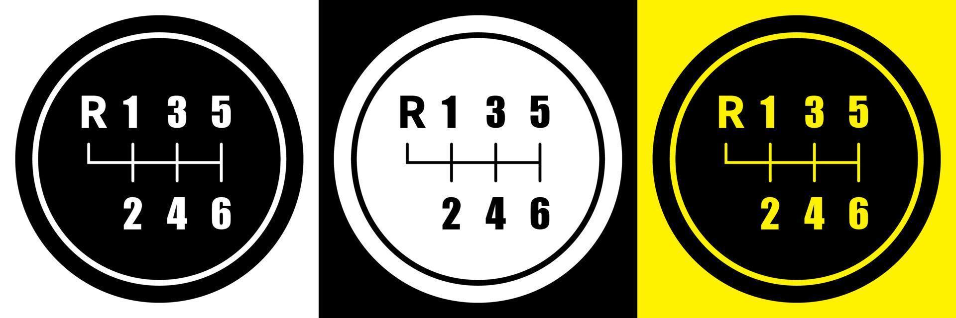 Gearbox lever icon. Car gearbox, transmission repair in service center. Vector in flat style
