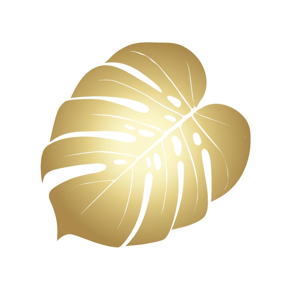 Monstera Deliciosa plant leaf from tropical forests isolated. Vector for greeting cards, flyers, invitations, web design
