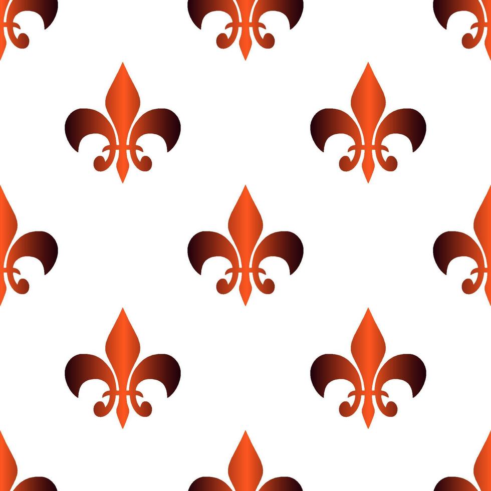 Royal heraldic lilies seamless pattern fabric print vector