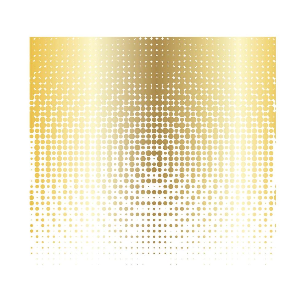 Vector collection of  golden halftone ink geometric monochrome squares