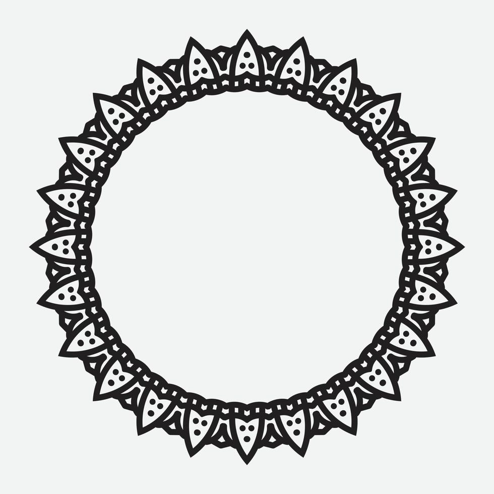 Round Decorative Border Frames with Clear Background. Ideal for vintage label designs. vector
