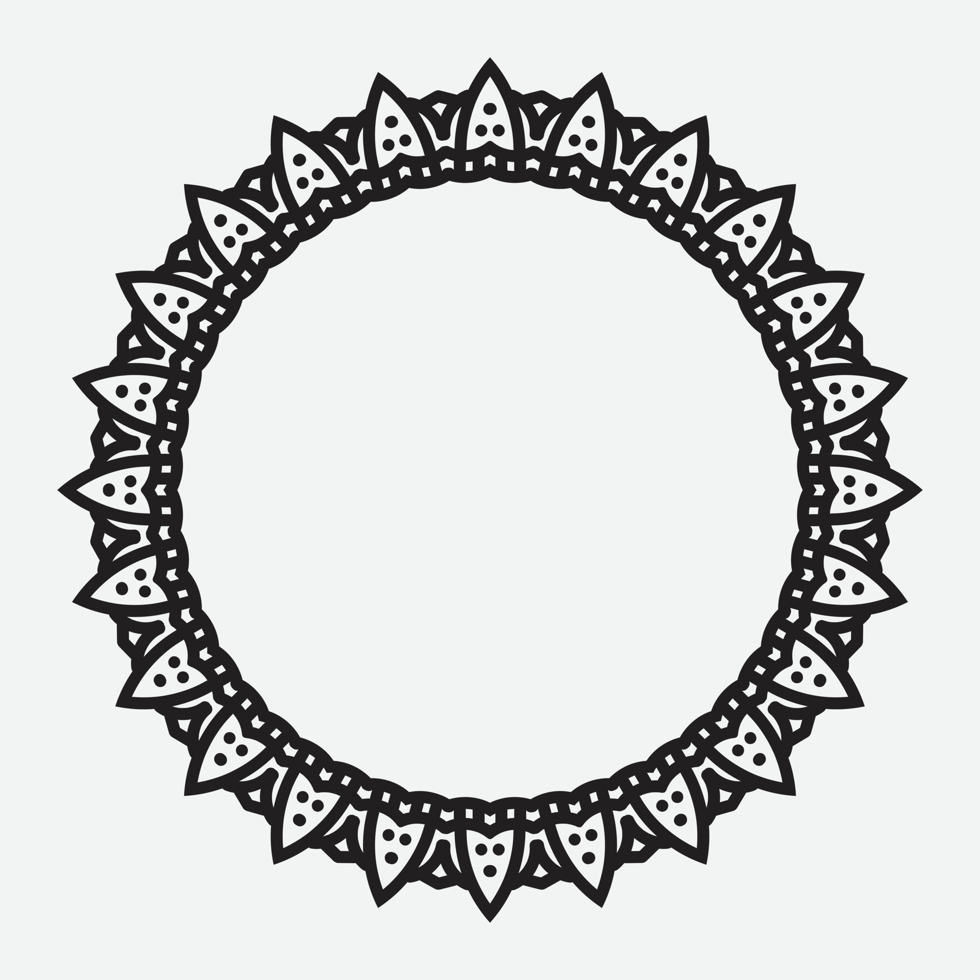 12 Circle Frames Clipart, Decorative Borders, Frame, Label