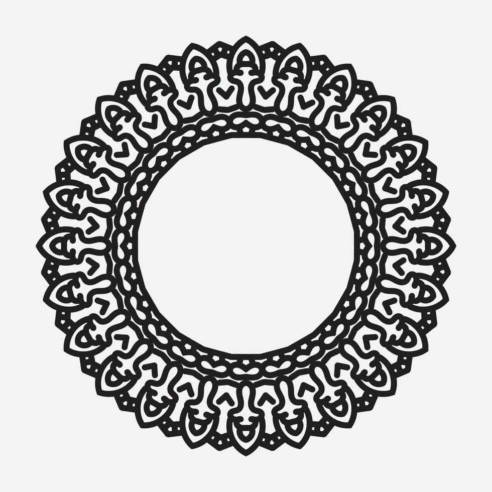 Round Decorative Border Frames with Clear Background. Ideal for vintage label designs. vector