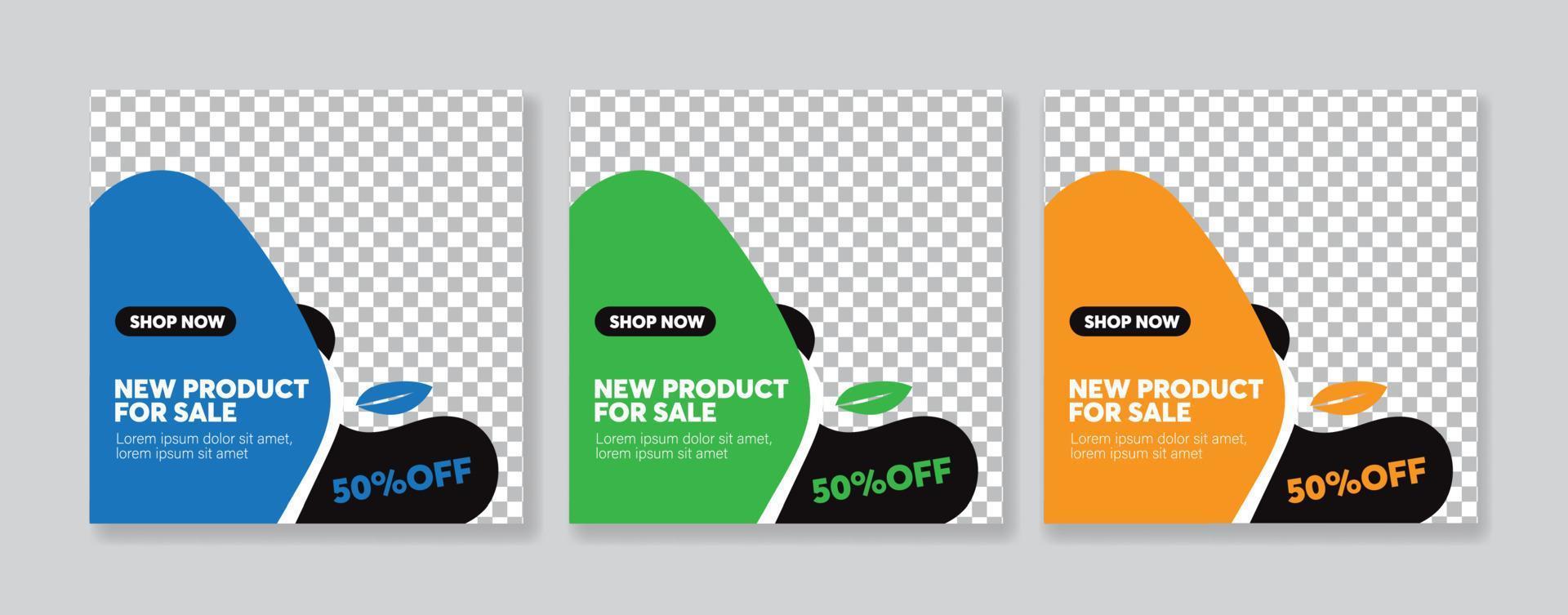 free social media banner template for sale, poster, marketing, promotion. modern style social media template vector
