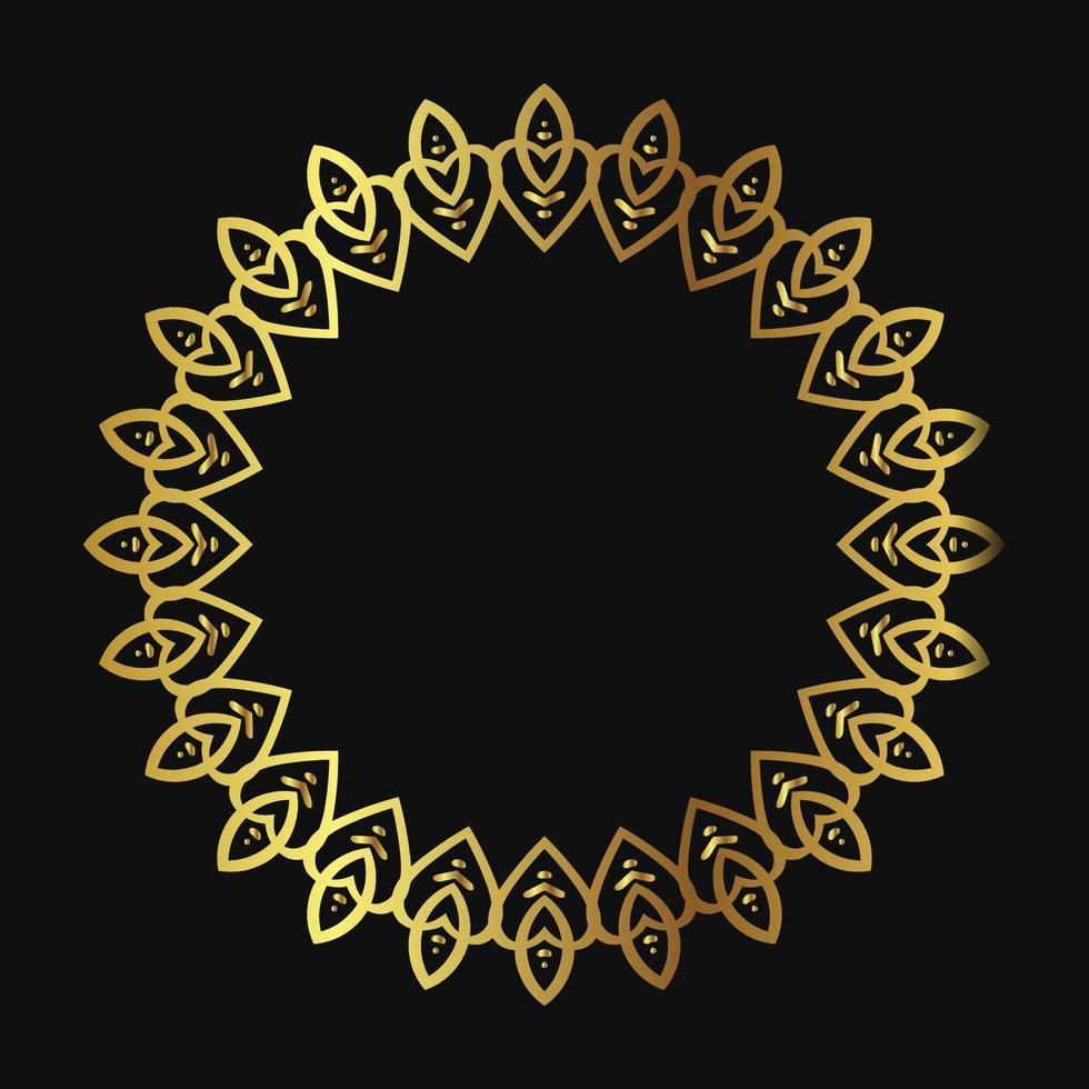 round ornament with luxury color isolated on black background vector