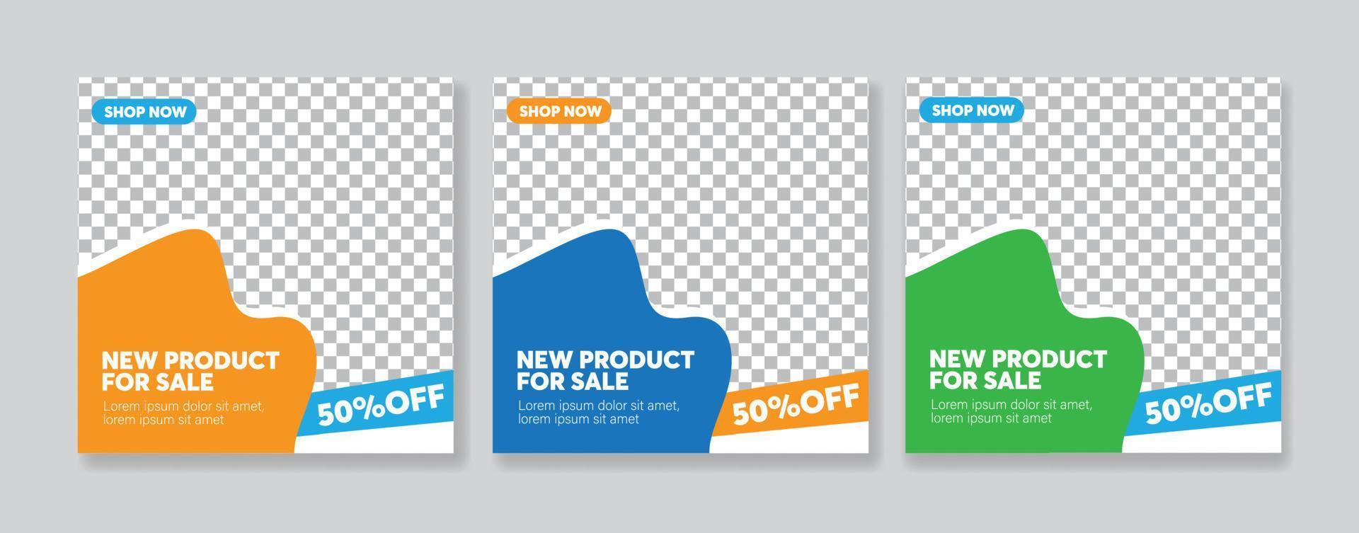 social media template with elegant style and modern color vector