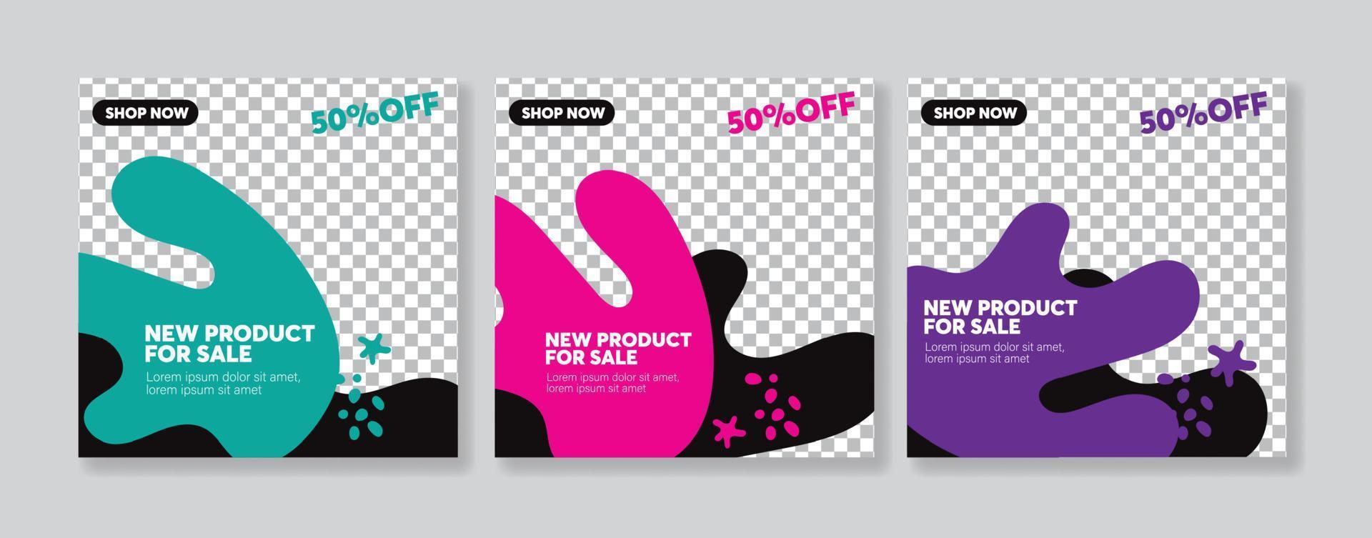 free social media banner template for sale, poster, marketing, promotion. modern style social media template vector