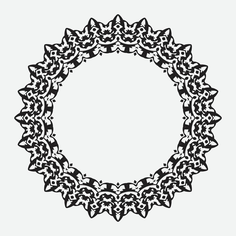 Round Decorative Border Frames with Clear Background. Ideal for vintage label designs. vector