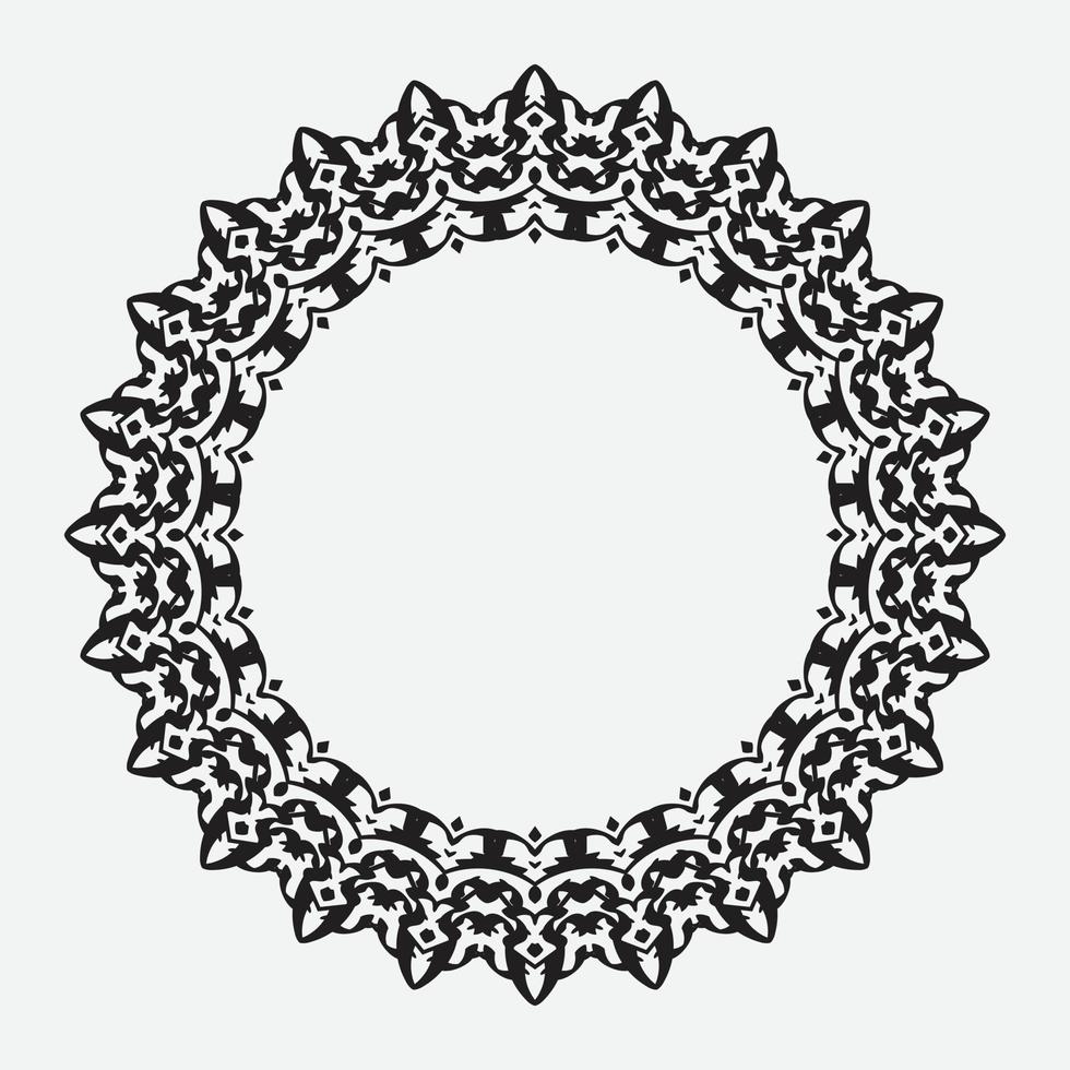 Round Decorative Border Frames with Clear Background. Ideal for vintage label designs. vector