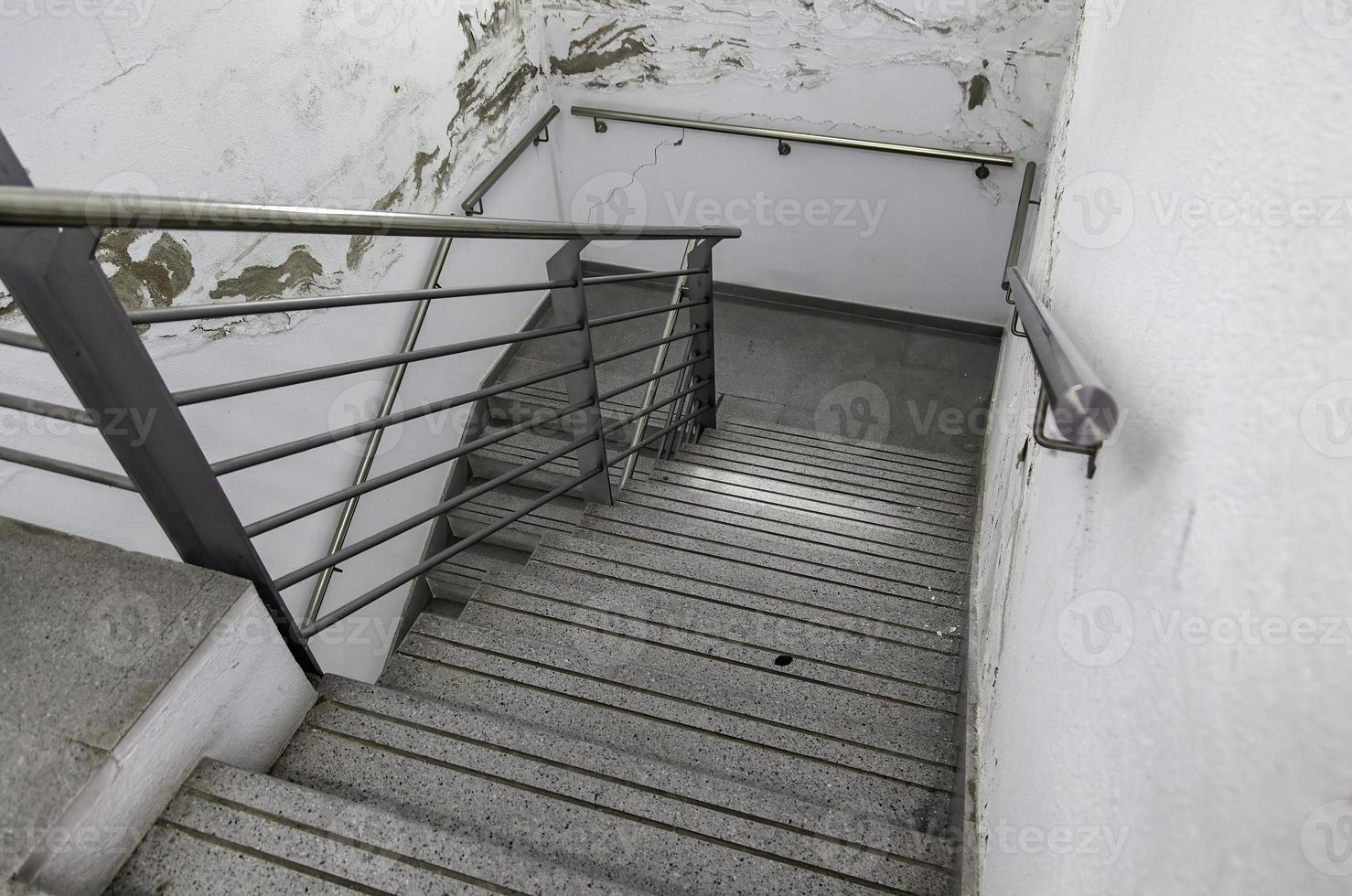 Stairs in an underground car park photo