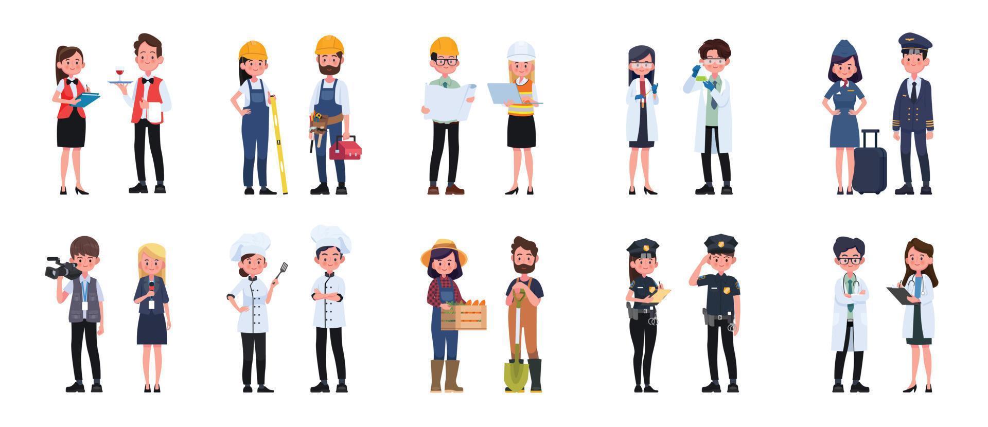 People job character man and woman set.Vector illustration in a flat style vector