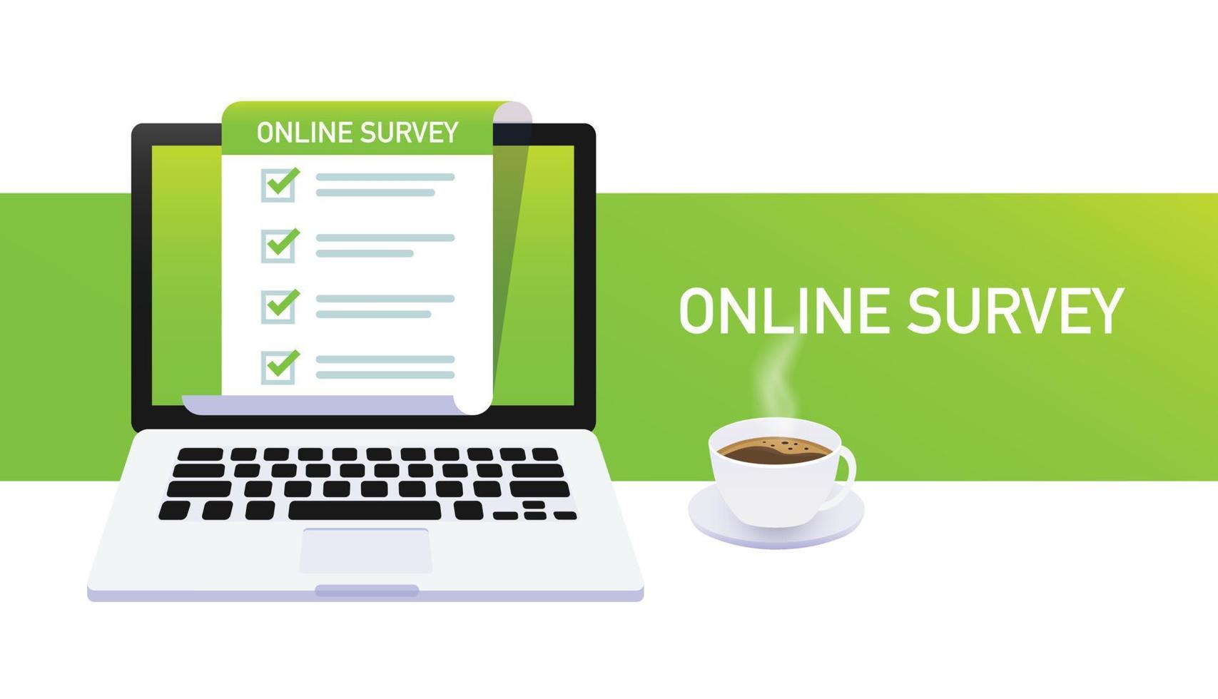 Online survey, Feedback business concept. vector