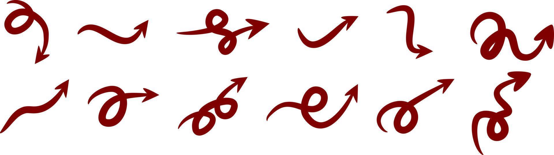 Hand drawn arrow vector