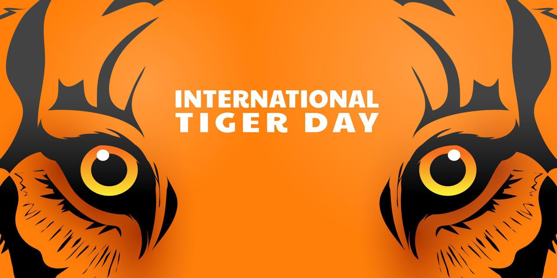 International tiger day awareness for conservation vector