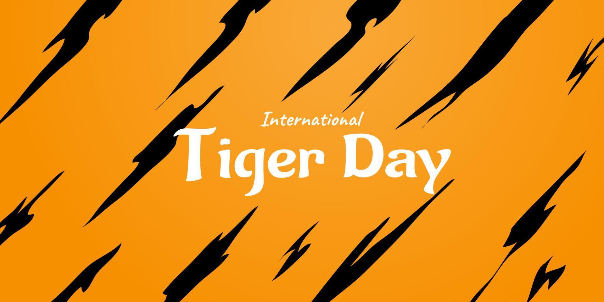 día internacional del tigre 29 de julio vector