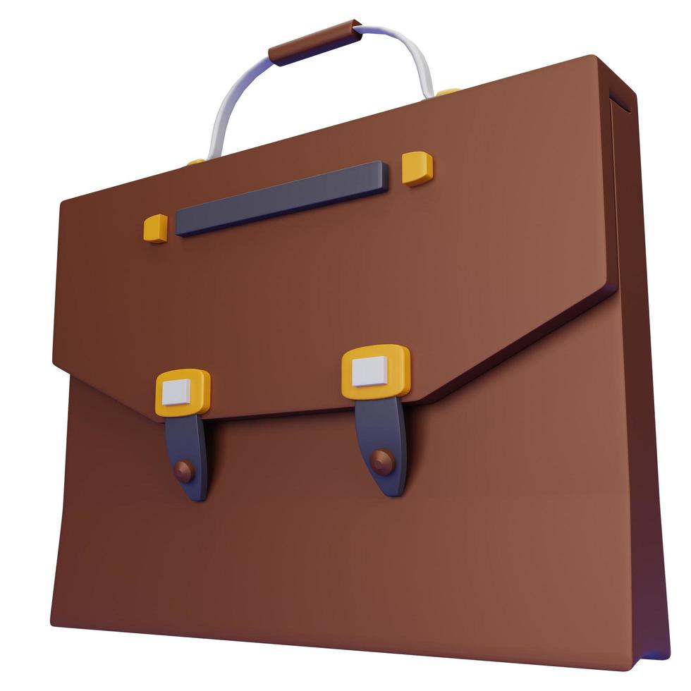 Briefcase 3D Icon Illustration for your website, user interface, and presentation. 3D render Illustration. photo