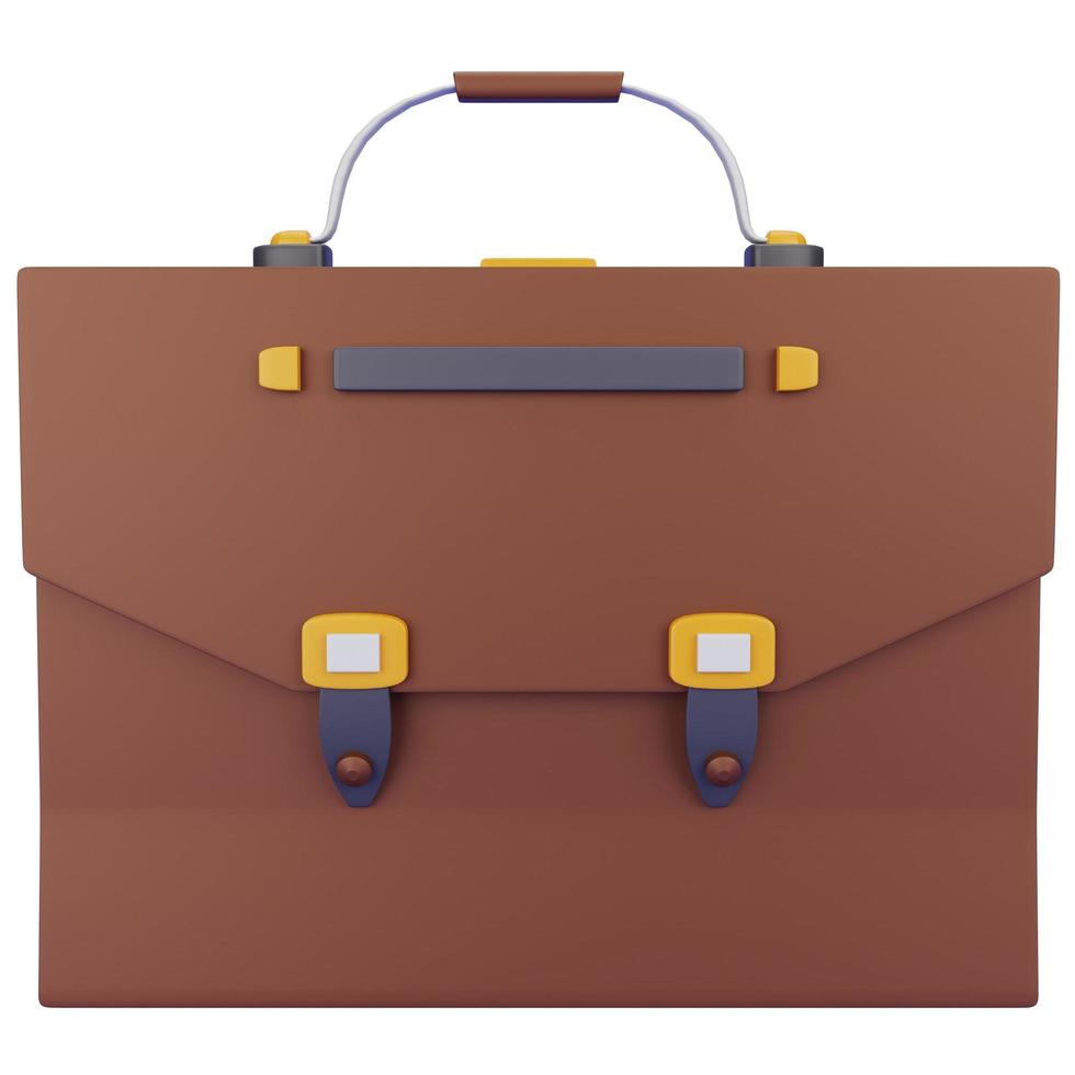 Briefcase 3D Icon Illustration for your website, user interface, and presentation. 3D render Illustration. photo