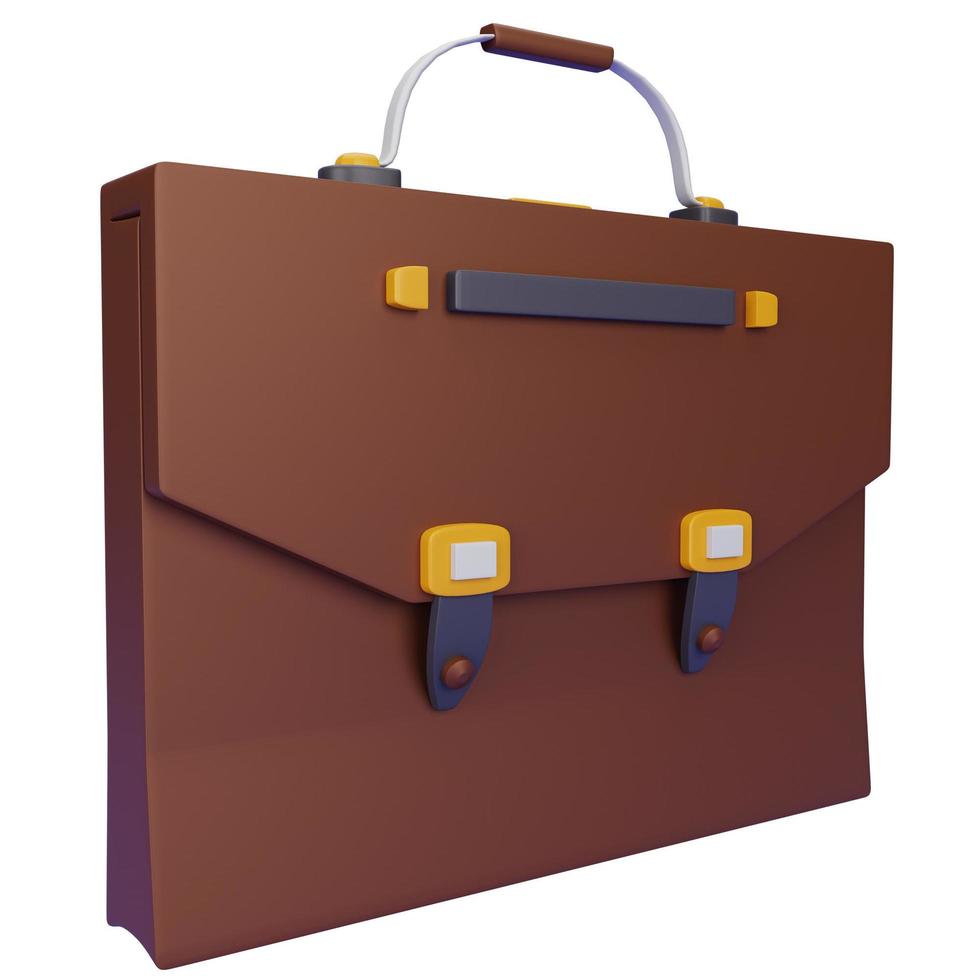 Briefcase 3D Icon Illustration for your website, user interface, and presentation. 3D render Illustration. photo
